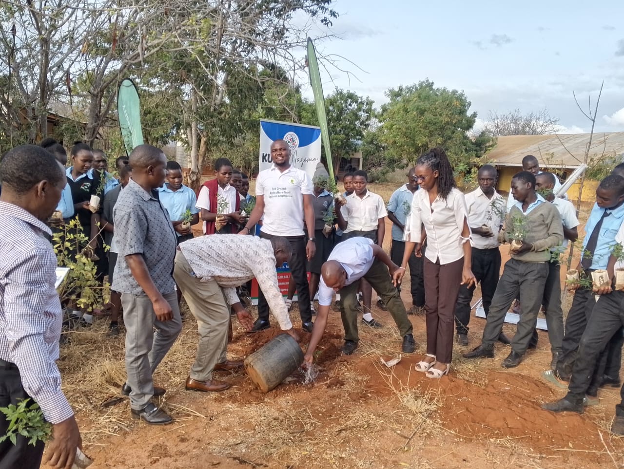 Close up of tree planting