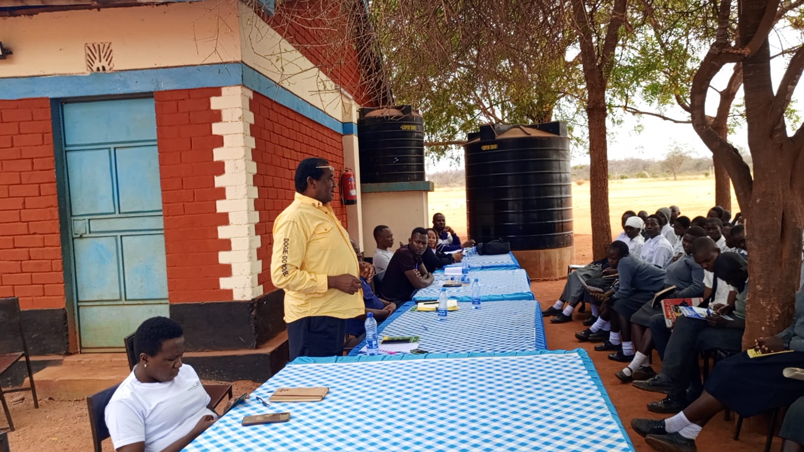 Students in a forum